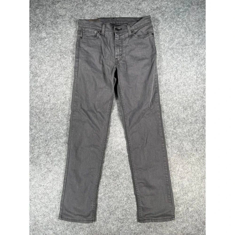 Levis Jeans Men's 30x32 511 Slim Straight Leg Stretch Gray Denim Pants